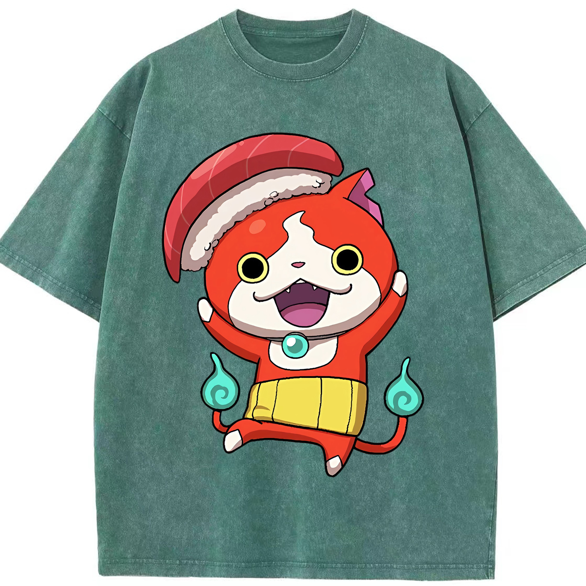 （画像用） 妖怪ウォッチ Yo-kai Watch 綿100% ヴィンテージ風 半袖Tシャツ（フロントプリント）